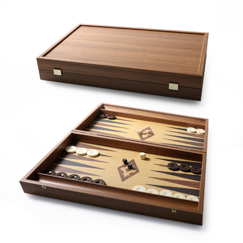 Manopoulos Oak Walnut Replica Backgammon Board