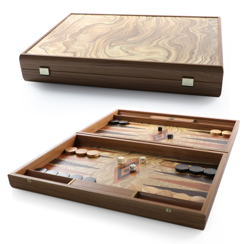 Manopoulos Olive Burl Backgammon Board