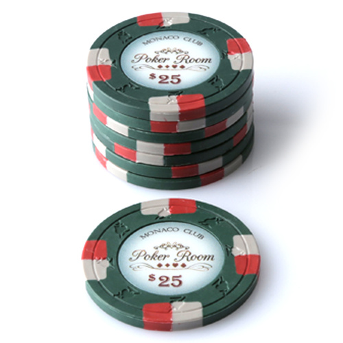 25 x $25 Monaco Club Poker Chip