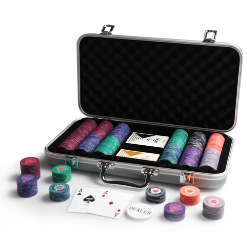JPT 300 Chip Silver Case Set