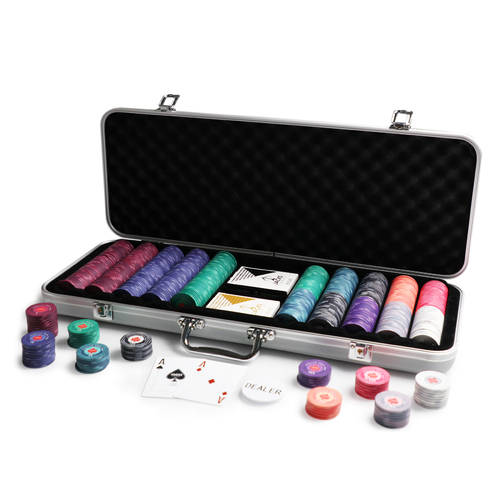 JPT 500 Chip Silver Case Set