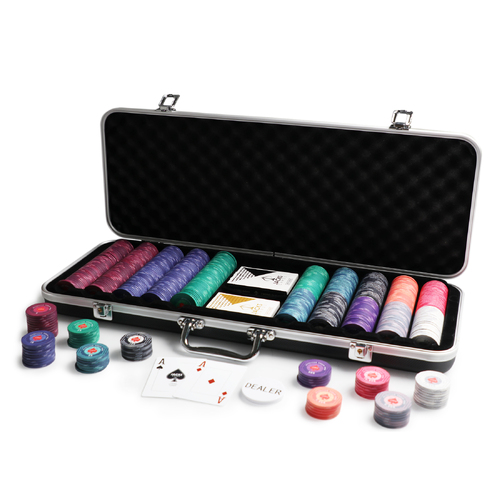 JPT 500 Chip Black Case Poker Set