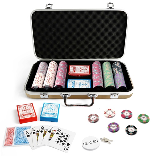 Milano 300 Chip Gold Case Set