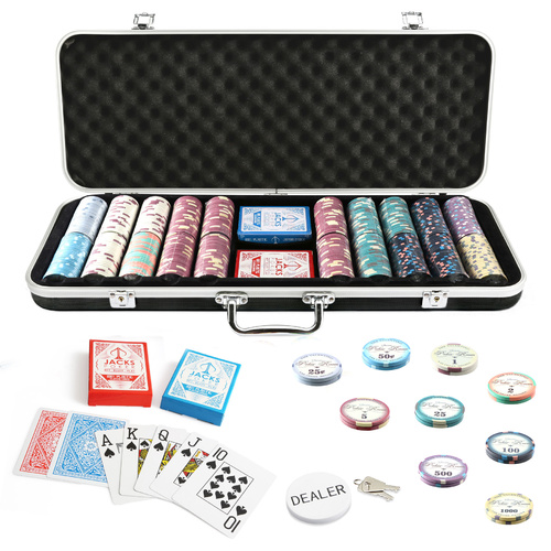 Nevada Valentino 500 Chip Black Case Set