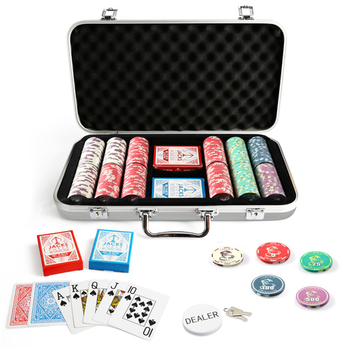 Lucky Dragon 300 Chip Silver Case Set