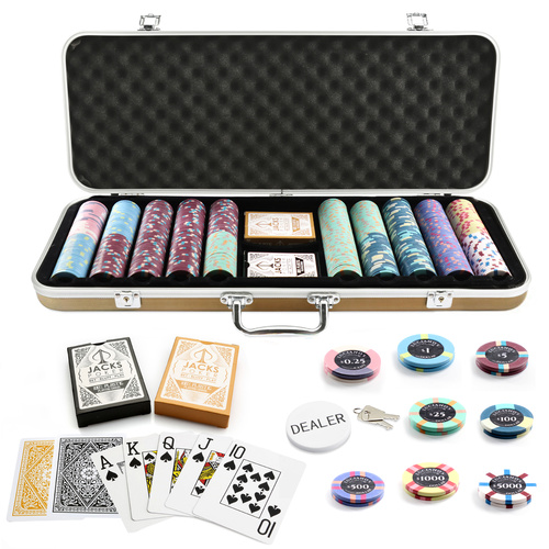 Lucky Luciano's 500 Chip Gold Case Set