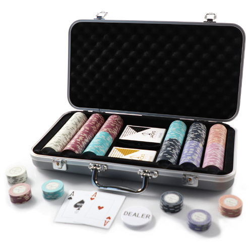 Ascona Exclusive 300 Chip Silver Case Set