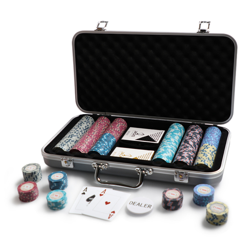 Casino Royale 300 Chip Silver Case Set