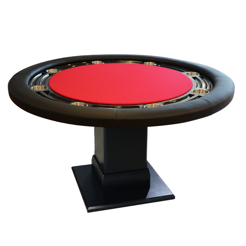 The Moneymaker - Red 55" Round Poker Table