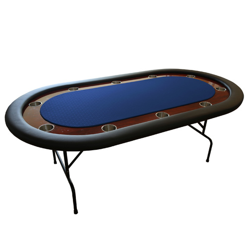 The Ivey - Blue 82" 10 Seater Poker Table