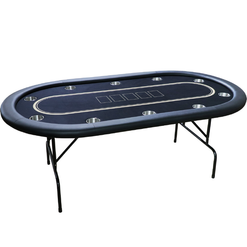 League Series Black 10 Seater Poker Table 