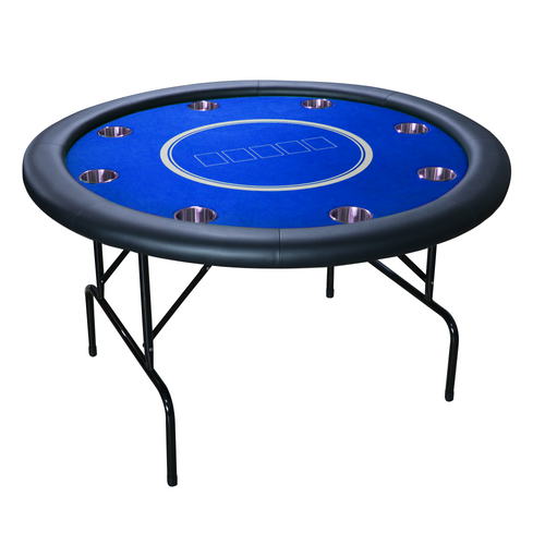 League Series Blue 8 Seater Round Poker Table