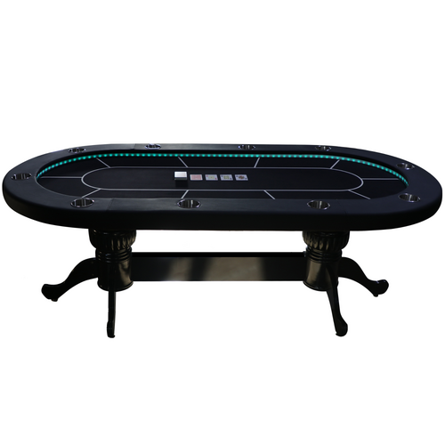 Prestige Series XL LED Poker Table - Black